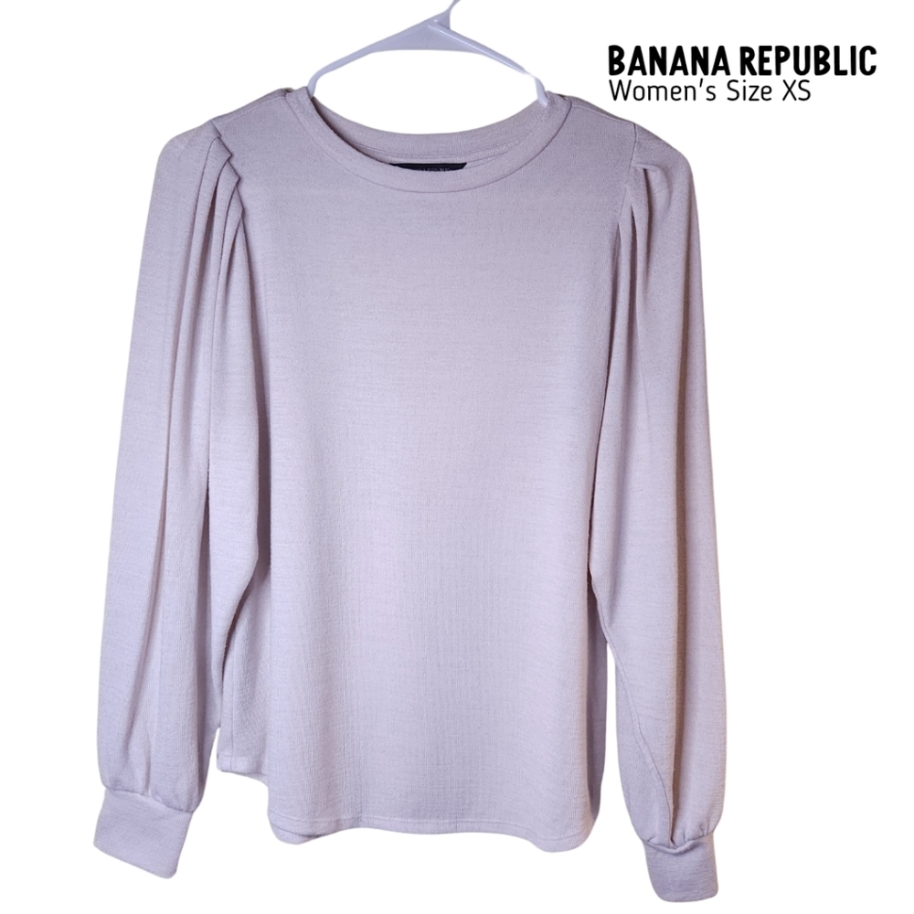 Banana Republic Factory Longsleeve Shirt Womens SZ XS White Pleating